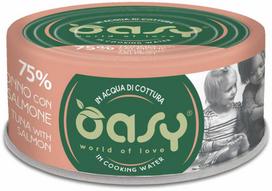Katinų maistas - Oasy More Love Tuna with lašiša Wet Food for Adult Cats 70g