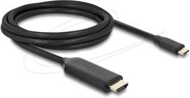 Delock USB Type-C do HDMI kabel (DP Alt Mode) 8K 60 Hz z HDR funkcja 2 m Black | 80599 | 4043619805990
