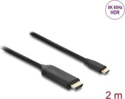 Delock USB Type-C™ zu HDMI Kabel (DP Alt Mode) 8K 60 Hz mit HDR Funktion 2 m schwarz (80599)