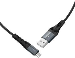 Cable USB A to Micro USB Hoco 2,4A 1 m X38 juodas