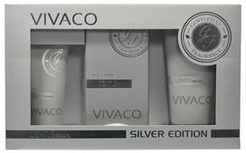 Dovanų rinkinys Vivaco Gentleman Silver Edition 2 viename dušo gelis, parfumuotas vanduo, veido kremas