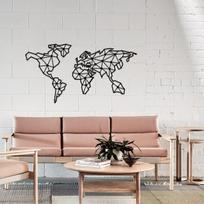 Dekoratyvinis metalinis sienų priedas World Map