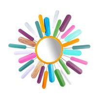Metalinė sienų dekoracija Mirror Sun, 75x75 cm