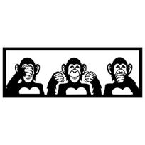 Metalinė sienų dekoracija Three Monkeys L, 100x36 cm