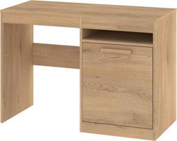 Rašomasis stalas Meblocross Maximus MXS-02 su spintele, rudas, modernus