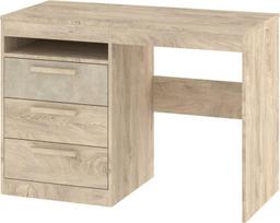 Rašomasis stalas Meblocross Maximus MXS-03, 3 stalčiai, modernios smėlio spalvos