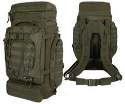 Turistinis kuprinė MAX PACK 85L, Texar, skirtas žygiams pėsčiomis ir stovyklavimui, molle sistema, suspaudimo diržai, alyvuogių spalvos