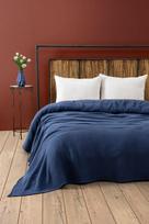 DC Home lovatiesė Muslin Navy Blue, 220x250 cm
