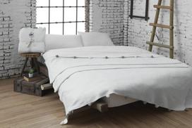 Dolce Bonita pledas Pom Pom Cream, 150x200 cm