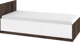 Viengulė lova Meblocross Maximus MXS-19 90x200 ruda balta blizgi