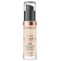 Makiažo pudra + maskuoklis Claresa Liquid Perfection 102 Warm Medium, didelės sklaidos, matinė, veganiška