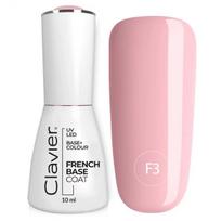 Hibridinis nagų lakas Clavier F3 Pink French UV pagrindas 10 ml