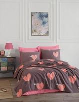 Enlora Home patalynės komplektas Jana Pink, 200 x 230 cm, 3 dalių