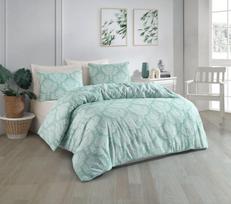 Eponj Home patalynės komplektas Post Water Green, 200x220 cm, 4 dalių