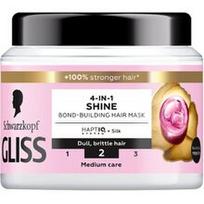Plaukų kaukė Gliss 4-in-1 Shine Bond-Building 400 ml nublukusiems ir lūžinėjantiems plaukams