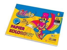 Spalvotas A4 formato lipnus popierius, 8 lapai, blizgus - Alfa Pastello