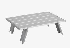 Sulankstomas turistinis staliukas Easy Camp Fir, 41x29x13 cm, pilkas
