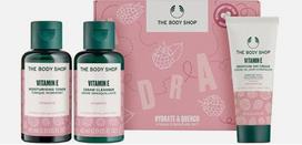 Odos priežiūros dovanų rinkinys The Body Shop Vitamin E 3 žingsnių drėkinamasis ritualas 140 ml