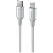 Swissten Textile II USB-C į Lightning 1,5 m baltas