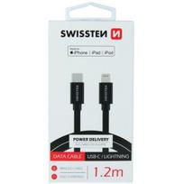 Swissten Textile USB-C to Lightning 1.2m Black