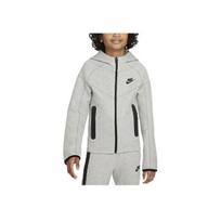 Nike Sportswear Tech Fleece Su Logotipu Užtraukiamas Gobtuvas Vaikams Gobtuvai Šviesiai Pilkas FD3285063 M