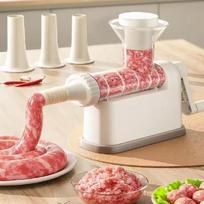 Manual Sausage Stuffer Machine with 3 Nozzles, Homemade Sausage Stuffer & Maker, Detachable Sausage Maker Machine, Kitchen Sausage Stuffers Kit 1 Set