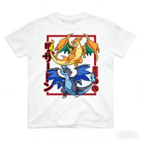 Pokémon Charizard Evoliucija Spausdinti Grynos Medvilnės Marškinėliai Vyrams ir Moterims PavasarisVasara Nauja Kolekcija Madingi Trumpomis Rankovėmis Marškinėliai 4XL