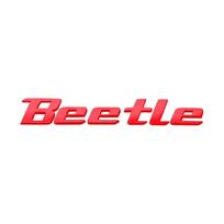 3D metalinis logotipo lipdukas, vabalo emblema, ženklelis, galinės bagažinės dekoro aksesuarai Beetle-Silver