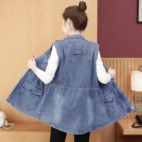 Spring Summer Style Korean Version Loose Fit Casual Versatile Denim Vest Jacket For Women Fashion Outerwear XXXL juoda