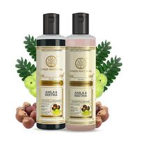 Khadi Natūralus Amlos ir Reethos Plaukų Valiklis ir Kondicionierius Kombinuotas Rinkinys 210ml pakuotė 2 vnt. Maitinanti Duo stipriems, žvilgantiems plaukams
