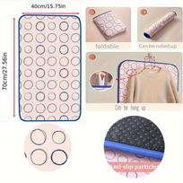 Non-Slip Heat-Resistant Foldable Ironing Pad with Hanging Rope Design - Portable Dual-Use Ironer for Home& Travel,Space-Saving Storage,Stylish Pattern 40*70cm/15.75*27.56inch
