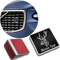 Metalinės automobilių kepsninės logotipo emblema Briedžio bandomasis elnio lipdukas 3D, skirtas S70 S80 S90 C30 XC40 XC60 XC70 XC80 XC90 V40 V50 bagažinės apdaila juoda