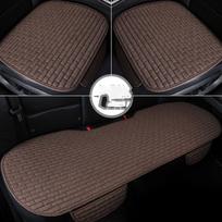 Universalus neslystantis automobilio sėdynės užvalkalas Auto sėdynės priekinės sėdynės apsauginis pagalvėlė Lininis audinys Automobilio salono priedai Cool Cushion 3PCS/SET juoda