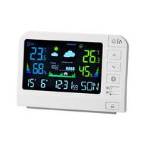 Weather Stations Wireless Indoor Outdoor,Home Atomics Clock with Thermometers,Hygrometer Forecast Barometer Alarm Clock balta