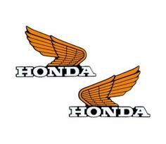 Minimoto Honda CLASSICS Old Wing Lipdukas 14 (Geltona 14) [Paštas geltona