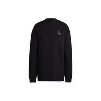 Adidas X Stella McCartney Co-branded Logo Printed Ribbed Round Neck Long Sleeve Sweatshirt Women Sweatshirt Black HI6060 L