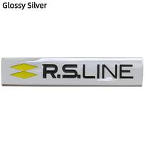 3D Metaliniai Raidės Logotipas RS Line Lipdukas Automobilio Galinio Bagažininko Ženklelis Etiketė Automobiliui RS Line Emblema Lipdukas Aksesuarai Glossy Silver