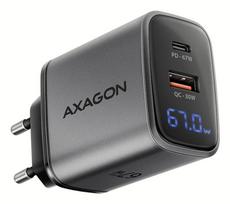 AXAGON Wall charger 67W, USB-A + USB-C, PD3.0/PPS/QC4+/SF | ACU-PQ67D|ACU-PQ67D