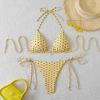 Sexy  Micro Bikinis Sets Pearl Dot Print Swimwear 2026 Bathing Suit Woman Beachwear Women Beach Summer Bikini Two-piece Swimsuit S