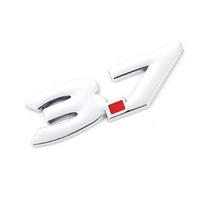 3D Metalinis 3.7 Logotipas Automobilio Lipdukas Ženklelis Automobilio Emblema Bagažinės Lipdukai 3.7 Q50 Q50S Q50L G37 Q30 QX60 Q70 G25 QX70 FX35 FX37 3.7-Black(Sticker)