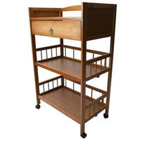 Mobile Serving Cart Rolling Side Table with Wheels Multipurpose Storage Organizer Coffee Cabinet Sideboard for Home Use