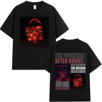 Pop Singer Artist The Weeknd Double Sided Print Tee Mens Clothes Tshirt Aesthetic Cotton Tshrit Short Sleeve Loose Cozy T Shirt S