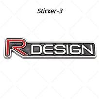 3D Metalo Rdesign R dizaino priekinės grotelės automobilio ženklelio lipduko emblemos lipduko dekoravimas, skirtas XC40 XC60 XC90 V90 S90 S60 V60 V40 C70 Sticker-1