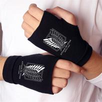 Anime Attack on Titan Madara Cat Finger Medvilnė Mezgimas Riešinės Pirštinės Anime Cosplay Pirštinės be pirštų juoda