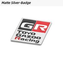 Metalinė automobilio lipdukas GR Gazoo Racing Logotipo Ženklelis Emblema Decal for HV Y-ARiS GRMN 86 P-rius H-arrier Black(Badge)