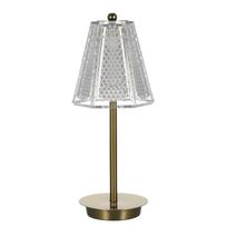 LED belaidė stalinė lempa, jutiklinė valdymo stalinė lempa, krištolinė metalinė naktinė lempa, 3 šviesios spalvos auksas