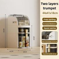 Tualetų laikymo spintelės, vonios spintelės, virtuvės lentynos, vonios kambario spintelių lentynų saugykla Two layers small balta