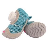 2Pcs All-Terrain Mesh Dog Shoes Breathable Pet Booties with Anti-Slip Soles Dial Adjustment Dogs Paw Protectors for Hot Pavement Summer Walks Hiking 2 oranžinė