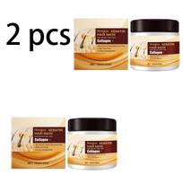 Hoegoa Keratin Repair Hair Mask, nourishes hair, smooth and tangle-free, lightweight and silky, naturally glossy hair mask, suitable for hair, 100g