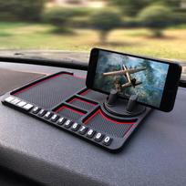 Automobilio centrinės konsolės daugiafunkcinis neslystantis telefono laikiklis su navigacijos ir parkavimo ženklo lizdu